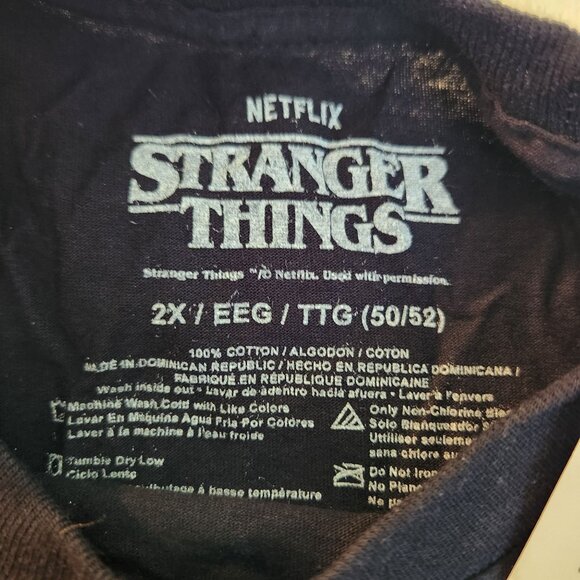 Stranger Things Hellfire Club T-Shirt 2XL Black Netflix TV Show Graphic Tee - Picture 3 of 4